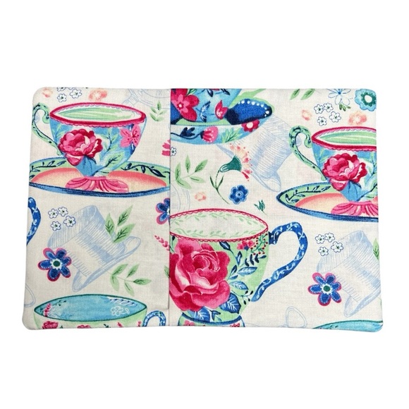 Hand Crafted Mug Rug Coaster Embroidered Cotton Fabric Padded Absorbs Liquid - Picture 3 of 9